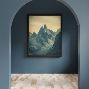 Frozen North – Vintage Nordic Mountain  Poster