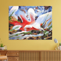 Frozen Oak Leaf Painting / Artist Larry Lerew