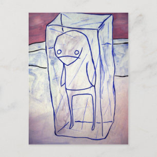 frozen penguin postcard