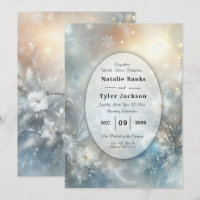 Frozen Petals in a Golden Winter Mist Wedding