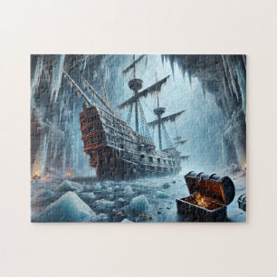 Frozen Pirate Treasure in the Ice Cave Mystery Jigsaw Puzzle