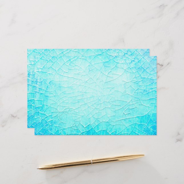 Frozen Pond Turquoise Stationery (Front/Back In Situ)