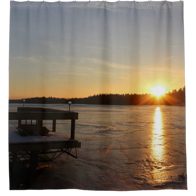 Frozen Reflection Shower Curtain (Front)