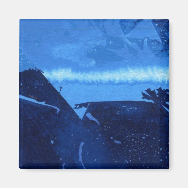 "Frozen Ridge #2" Abstract Art Magnet (Front)