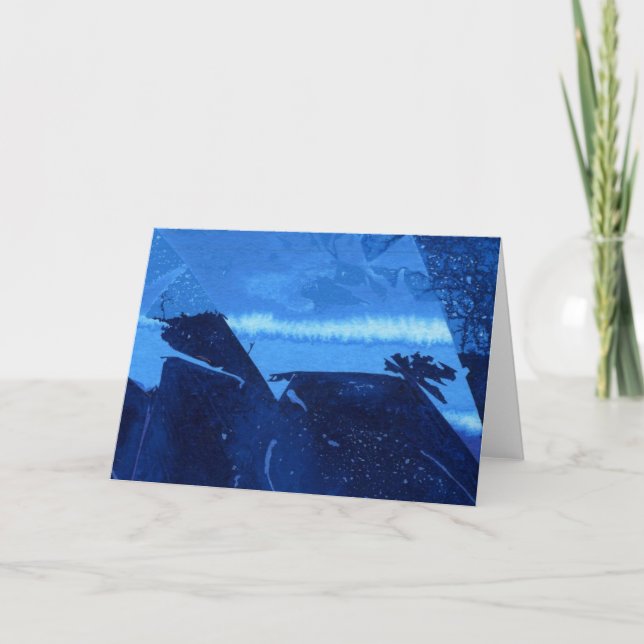 "Frozen Ridge #2" Abstract Design Greeting Card (Front)