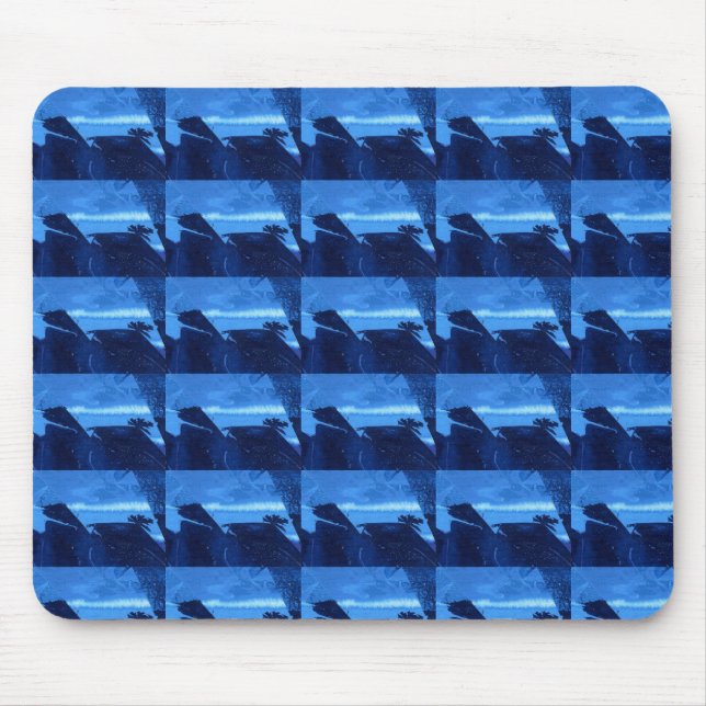 "Frozen Ridge 2"  Tiled Abstract Design Mousepad (Front)