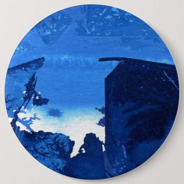 "Frozen Ridge #3" Abstract Art Button (Front)