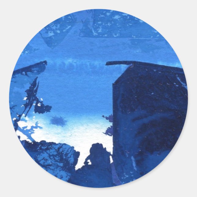 "Frozen Ridge #3" Abstract Design Sticker (Front)