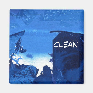 "Frozen Ridge 3" Abstract Dishwasher Status Magnet