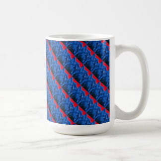 "Frozen Ridge #4 on Red Tiled" Abstract Design Mug