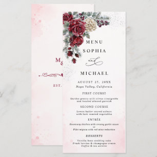 Frozen Roses Winter Wedding Menu