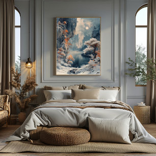 Frozen Serenity Surreal Winter Wonder Poster