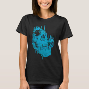 Frozen Skull: Eerie Blue Decay T-Shirt
