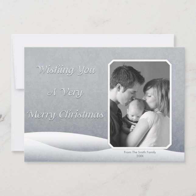 Frozen Snow Photo Card (Front)