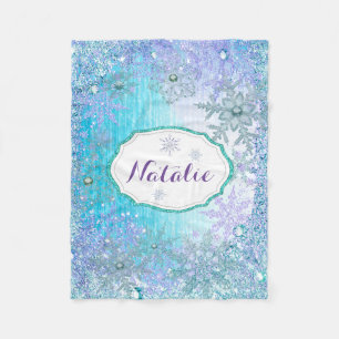 Frozen Snowflake Custom Fleece Blanket, 30"x40" Blanket