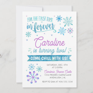 Frozen Snowflake Invitation