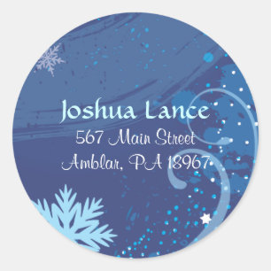 FROZEN SNOWFLAKES Bar Bat Mitzvah Sticker Seal