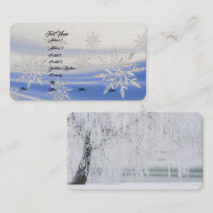 Frozen Snowflakes Personalise Destiny Destiny'S Business Card