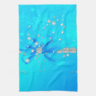 Frozen Snowflakes Tea Towel