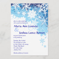 FROZEN SNOWFLAKES Wedding Invitation