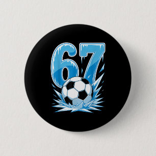 Frozen Soccer 67 Ice Sports Number Winter Style _1 6 Cm Round Badge