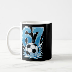 Frozen Soccer 67 Ice Sports Number Winter Style  Coffee Mug