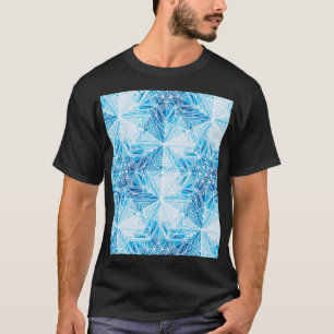 Frozen Stars, Snowflakes Seamless Pattern. T-Shirt