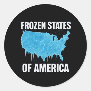 Frozen States of America Classic Round Sticker