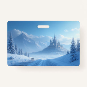 Frozen-style plastic badge ID badge
