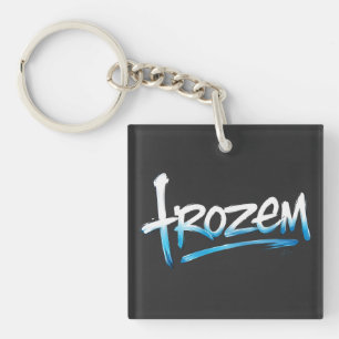 Frozen Text T-Shirt Key Ring