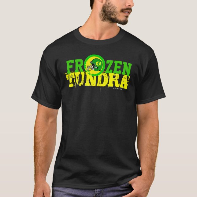 Frozen Tundra Green Bay NFL Football Team T-Shirt (Front)