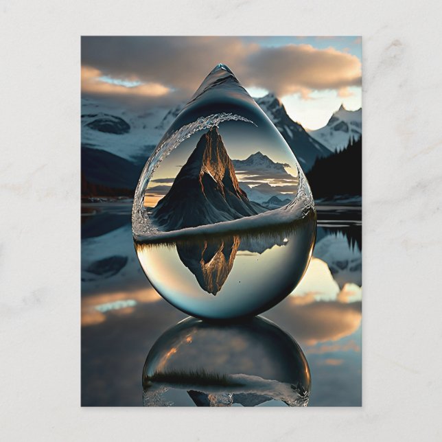Frozen Water Droplet Postcard (Front)