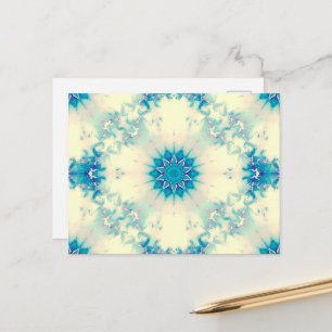Frozen Water Frosty Blue Winter Snowflake Postcard