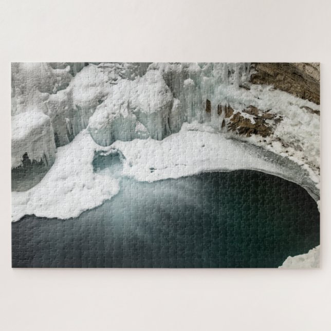 Frozen Waterfall in Banff National Park Puzzle (Horizontal)