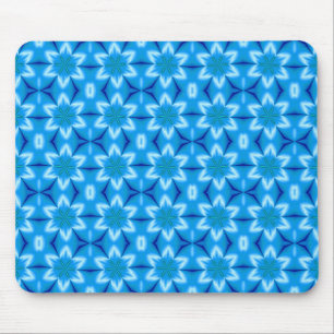 Frozen White Flowers Mouse Pad