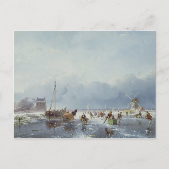 Frozen winter scene postcard (Front)