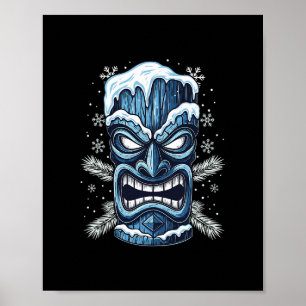 Frozen Winter Tiki Hawaiian Party Luau Cold Holida Poster