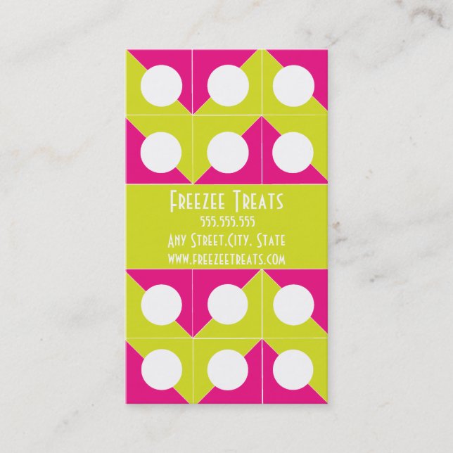 Frozen Yogurt Loyalty Business Card (Front)