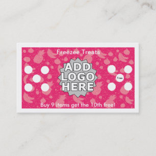 Frozen Yogurt Loyalty Business Card