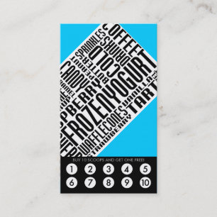 frozen yogurt loyalty (wordWEBs) Card