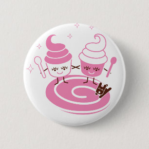 Frozen Yogurt Sisters Button