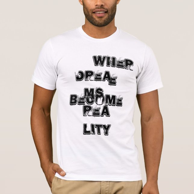 Frt&Bck Jumbled Slogan T-Shirt (Front)