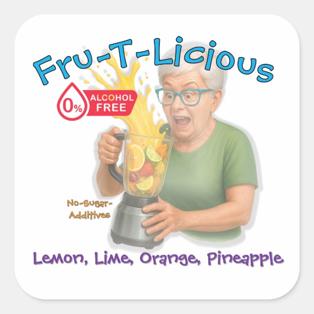 Fru-T-Licious Mocktail Square Sticker (Front)