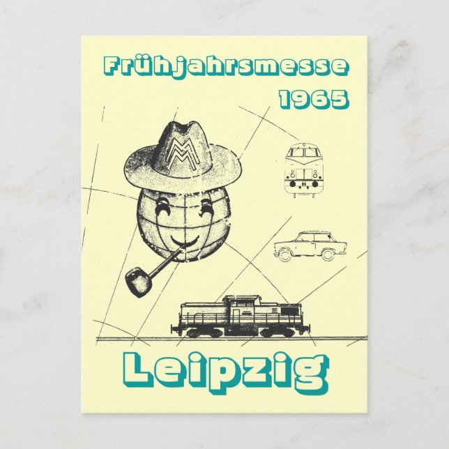 Frühjahrsmesse Leipzig Werbedesign DDR Postcard (Front)