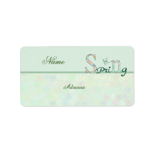 Frühling Adressaufkleber Label