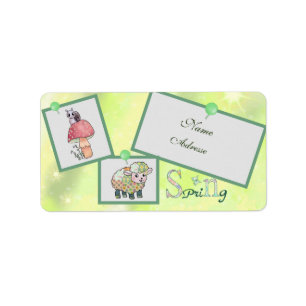 Frühling  adressaufkleber label