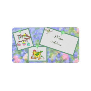 Frühling  adressaufkleber label