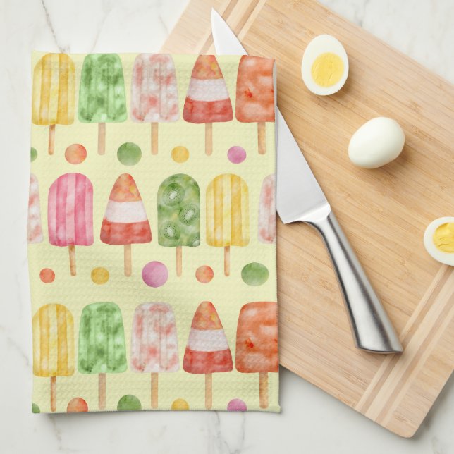 Fruir Popcicles Tea Towel (Quarter Fold)