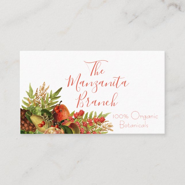 Fruit and Flower Bouquet Business Card (Front)