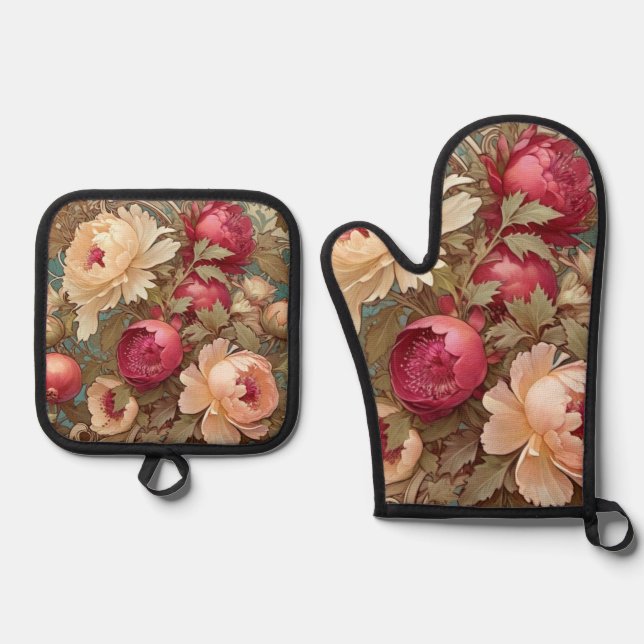 Fruit and Flowers Pot holder set (Front)